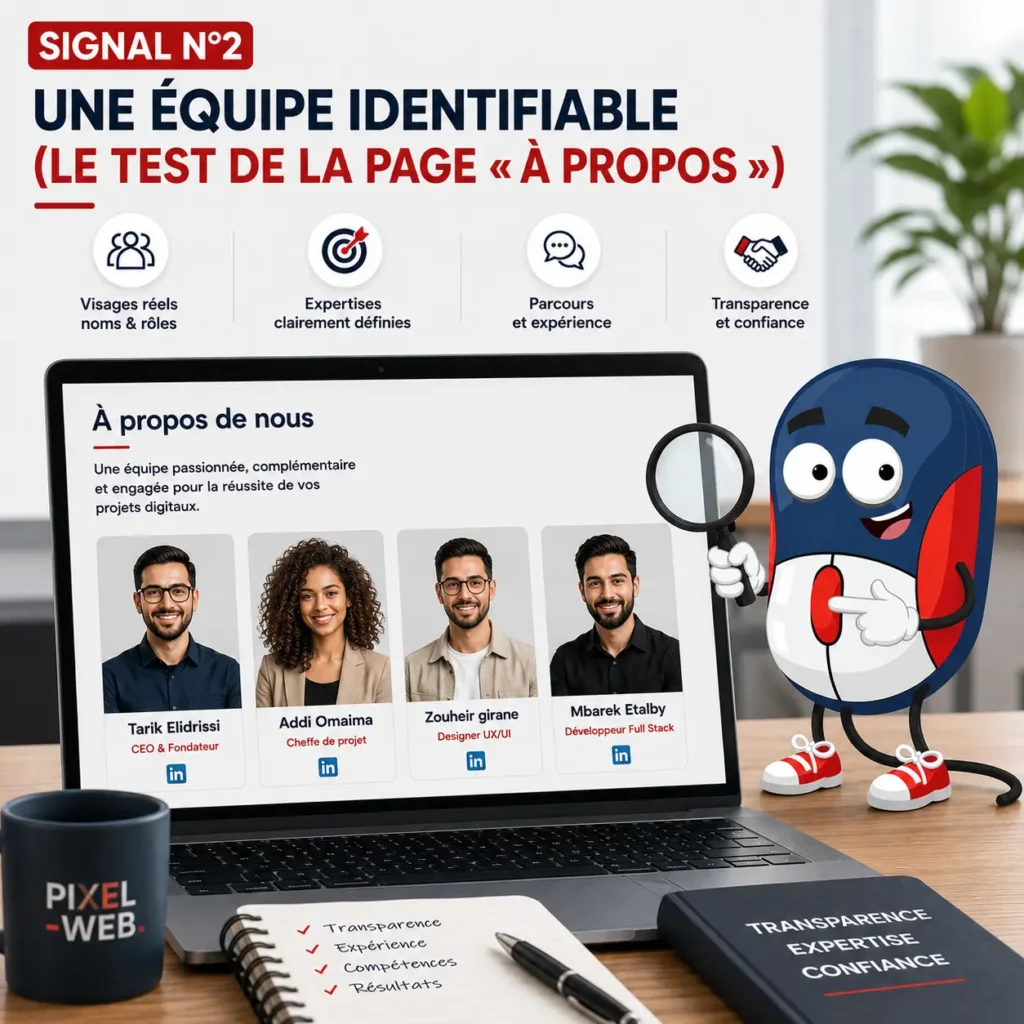 Une équipe identifiable