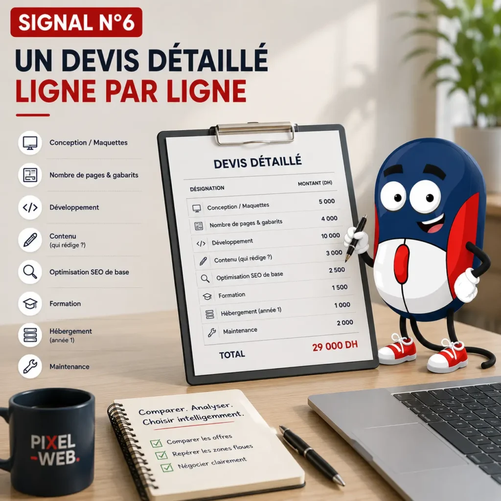 Un devis détaillé