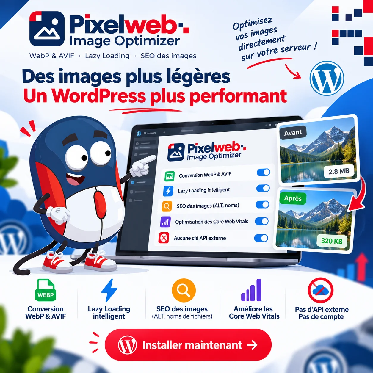 Optimiser les images WordPress sans abonnement : découvrez Pixelweb Image Optimizer